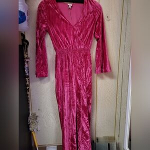 Velvet Pink Jumpsuit